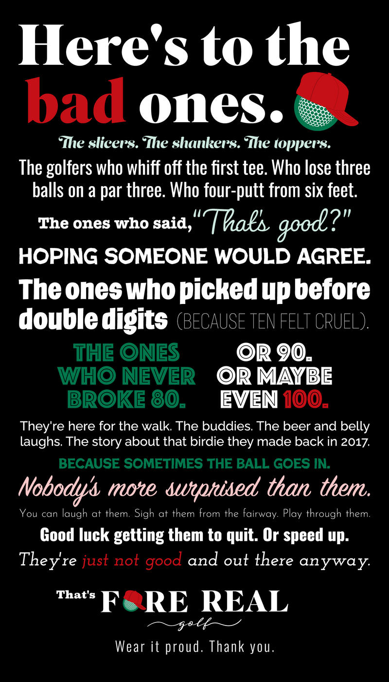 The FORE REAL Golf manifesto
